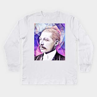 George Washington Williams Pink Portrait | George Washington Williams Artwork 8 Kids Long Sleeve T-Shirt